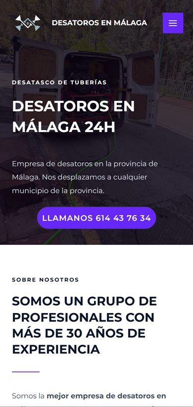 Captura móvil de la web de Adiós Atascos